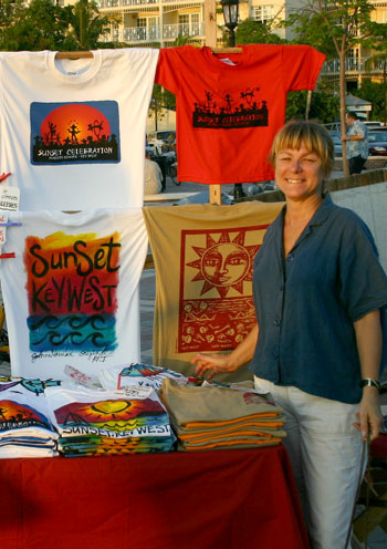 Artist Joanne Hasman at Sunset Celebration