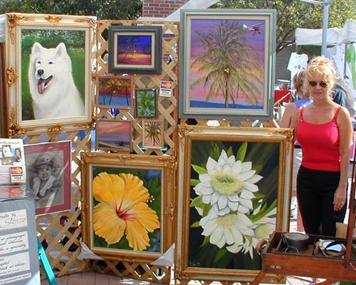 Sunset Artist Janis Stevens Exhibiting Paintings and Portraits at Sunset Celebration
