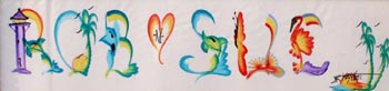 Tropical Painted Name Banner