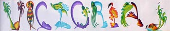 Tropical Painted Name Banner