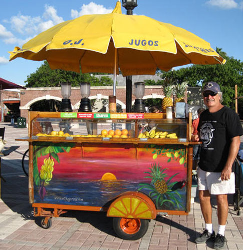 OJ Dave with Cart at Sunset