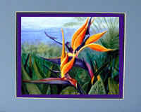 Tropical Flower Print from Flower Oil Painting